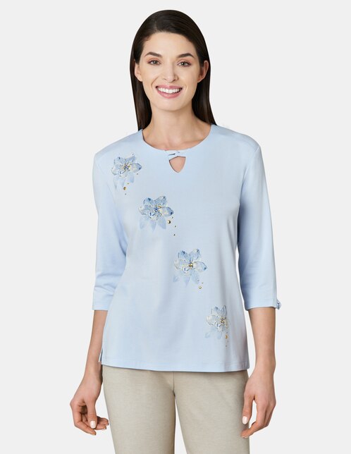 Blusa Vitos manga 3/4 estampado floral en Liverpool