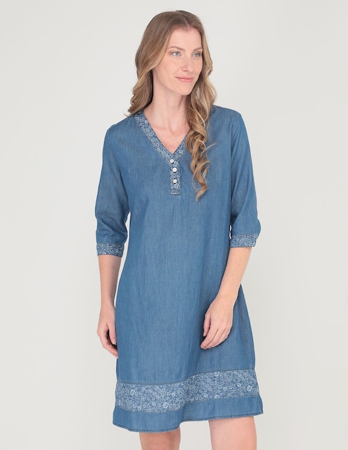 Vestido a la rodilla casual para mujer 1