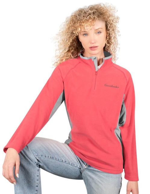 Sudadera cuello a contraste greenlander para mujer