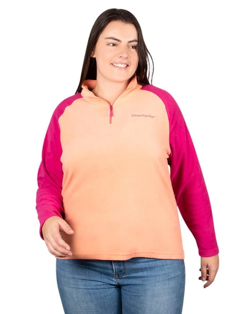 "sudadera" cuello a contraste greenlander "para mujer"