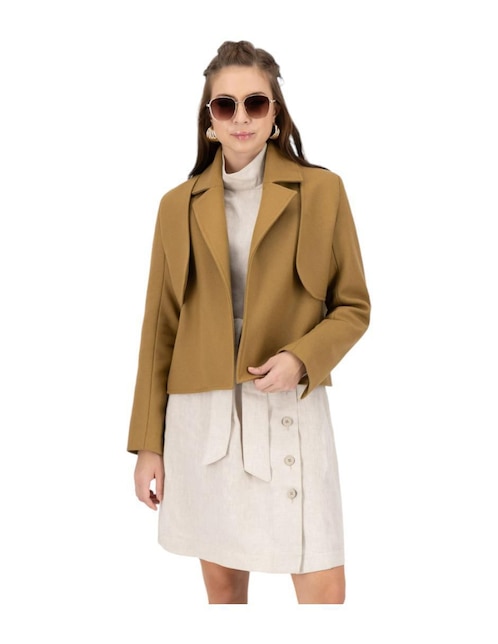 Abrigo de lana cruzado para mujer 1
