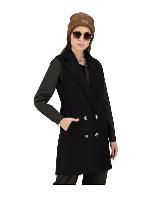 Abrigo de lana cruzado para mujer 1
