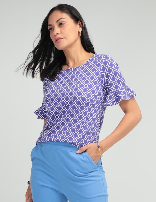 Playera manga corta Morango cuello redondo para mujer