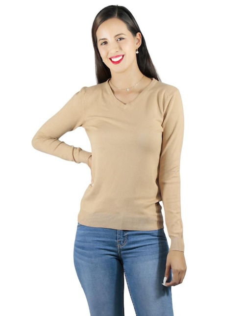 Suéter cuello v para mujer 1