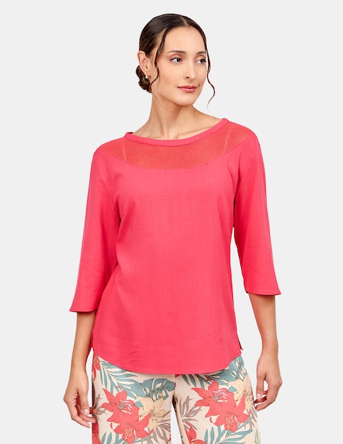Blusa manga 3/4 para mujer