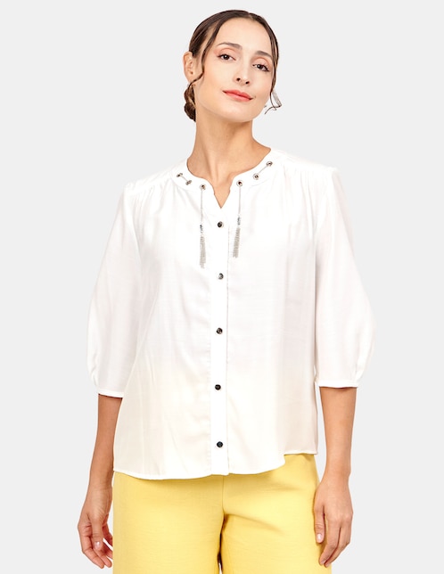Blusa manga 3/4 para mujer