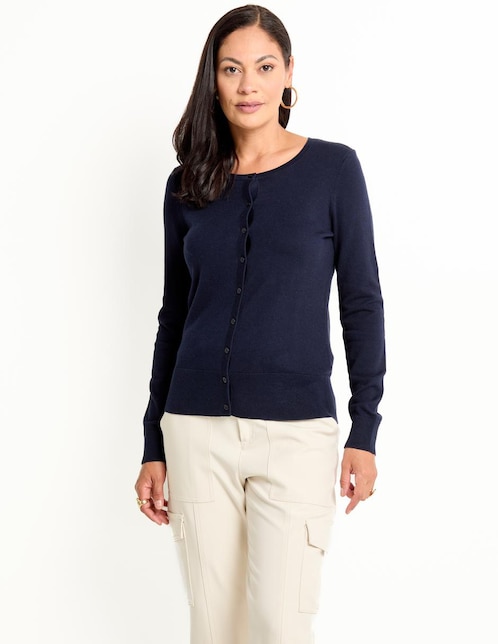 Suéter cuello con botón para mujer 1