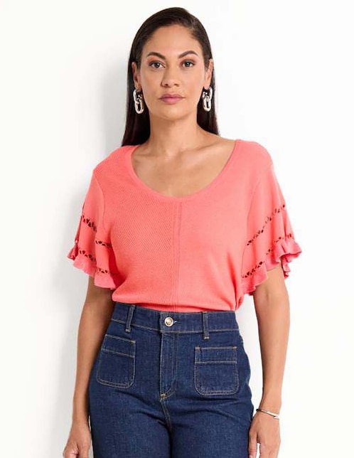 Suéter Chico's cuello redondo para mujer