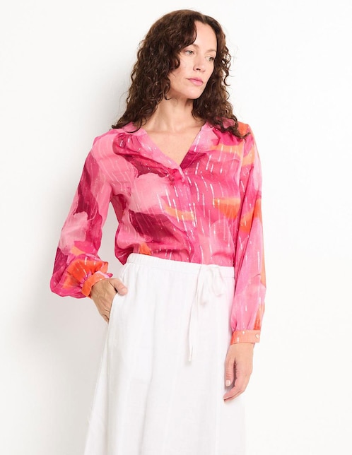 Blusa Chico's manga larga para mujer