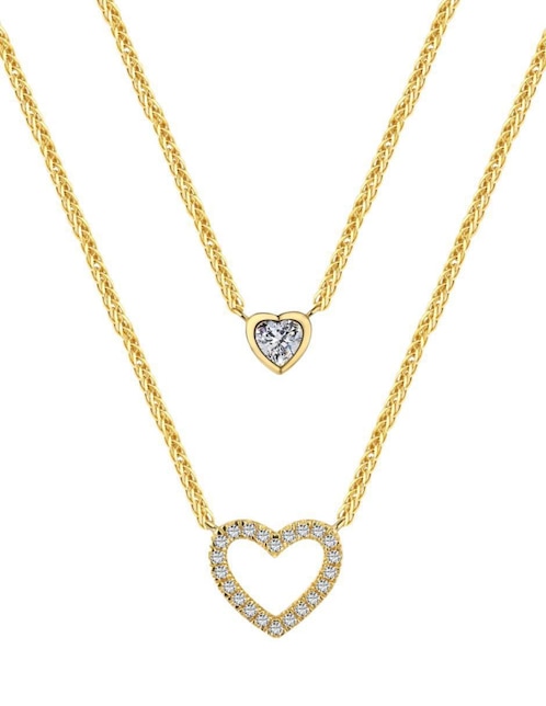 Collar de corazón Yoiko Rosse de plata P 925