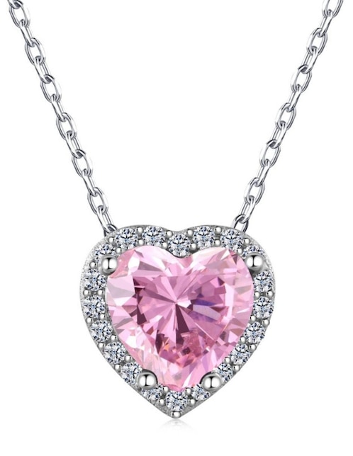 Collar de corazón Yoiko Cecil de plata P 925