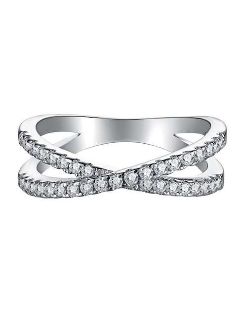 Anillo de infinito Yoiko Gen de plata zirconia brillante