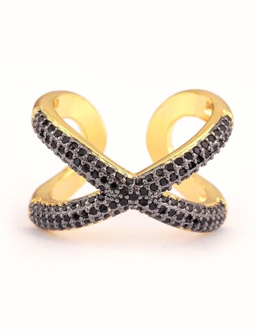 Anillo "de (si aplica)" cruz yoiko nexo no aplica sin kilataje "de" aleación de metal zirconia baño oro