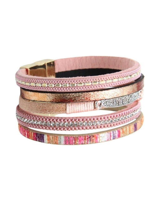 Brazalete yoiko "de" cuero sin kilataje glam "con acabado" brillante
