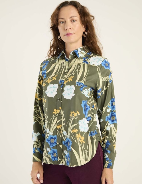 Blusa camisera manga larga para mujer 1