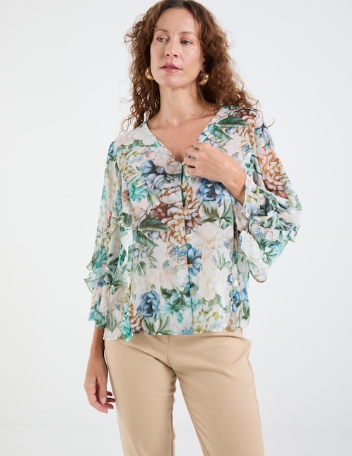 Blusa manga 3/4 para mujer 1