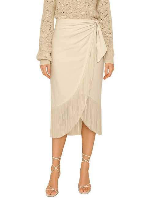Falda midi J&B a la cintura