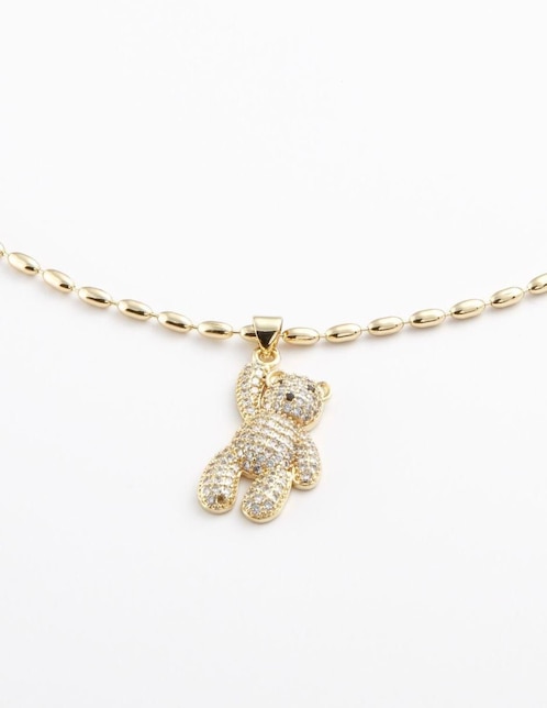 Collar de oso Yoiko Blyssi de baño de oro 18 K