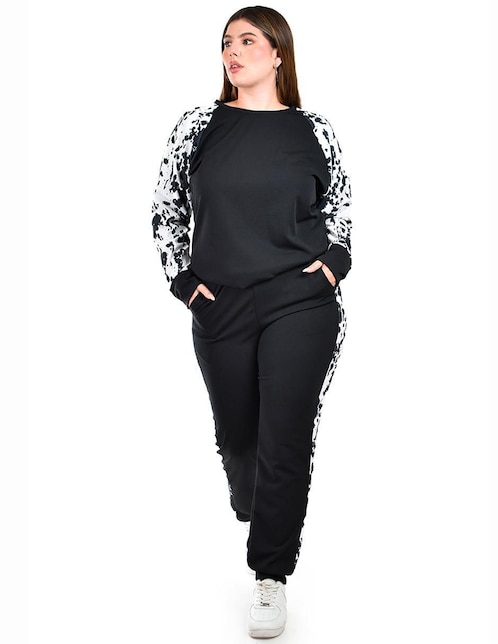 Conjunto deportivo regular Roman Fashion con elástico para mujer