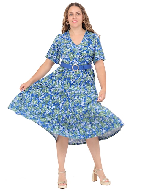Vestido midi casual Grupo  Virginia para mujer 1