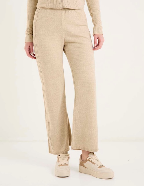 Pants regular con elástico para mujer 1