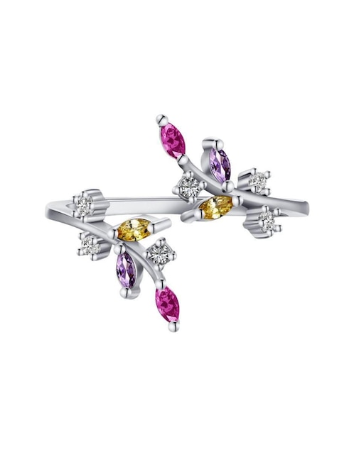 Anillo Yoiko Flora P 925 de plata zirconia