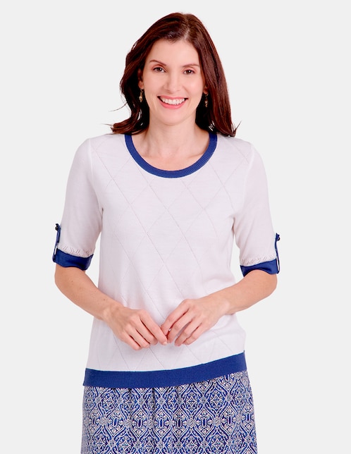 Blusa manga al codo para mujer 1