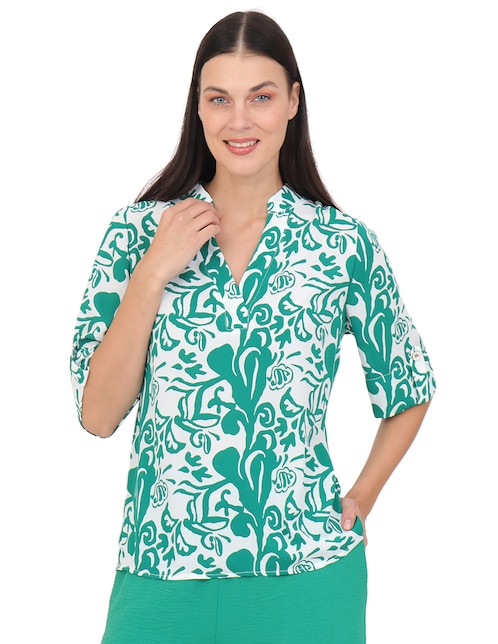 Blusa manga al codo para mujer 1