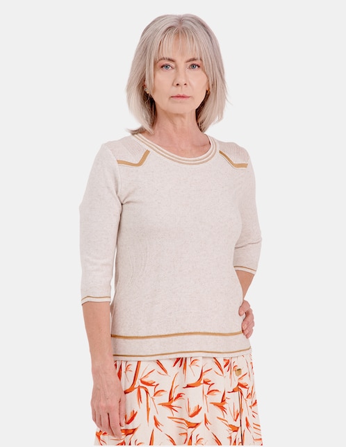Blusa manga al codo para mujer 1