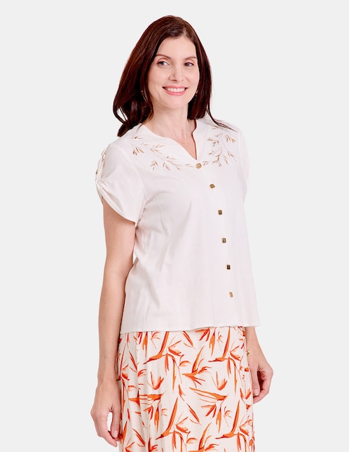 Blusa manga corta para mujer 1