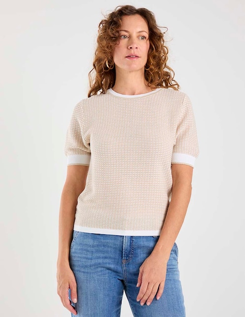 Suéter cuello redondo para mujer 1