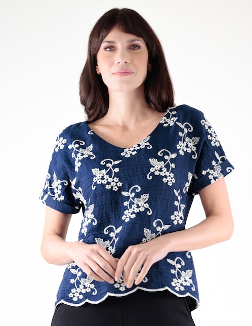Blusa manga corta para mujer 1