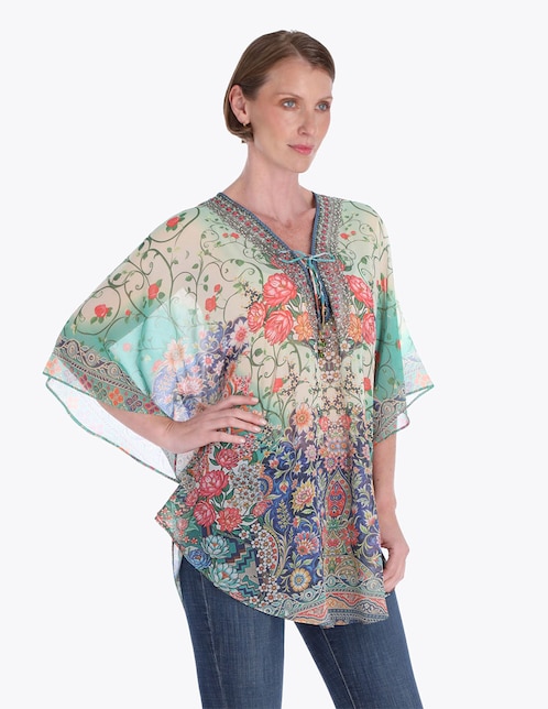 Blusa túnica manga 3/4 para mujer 1