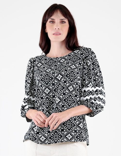 Blusa manga 3/4 para mujer 1