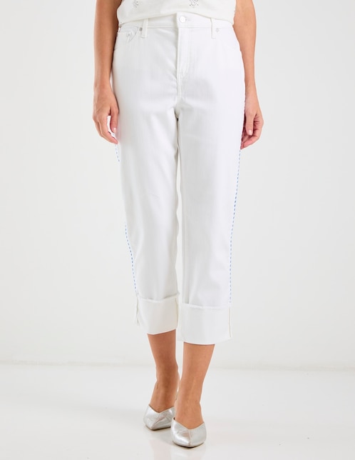 Jeans straight cintura baja para mujer 1