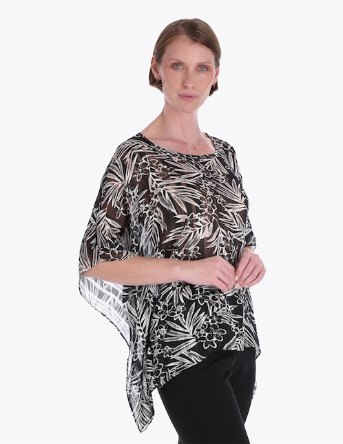 Blusa túnica manga corta para mujer 1