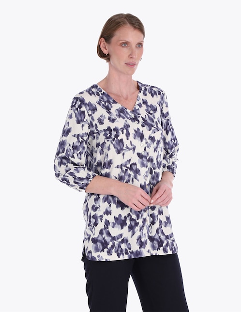 Blusa camisera manga 3/4 para mujer 1