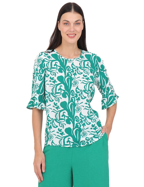 Blusa manga al codo para mujer 1