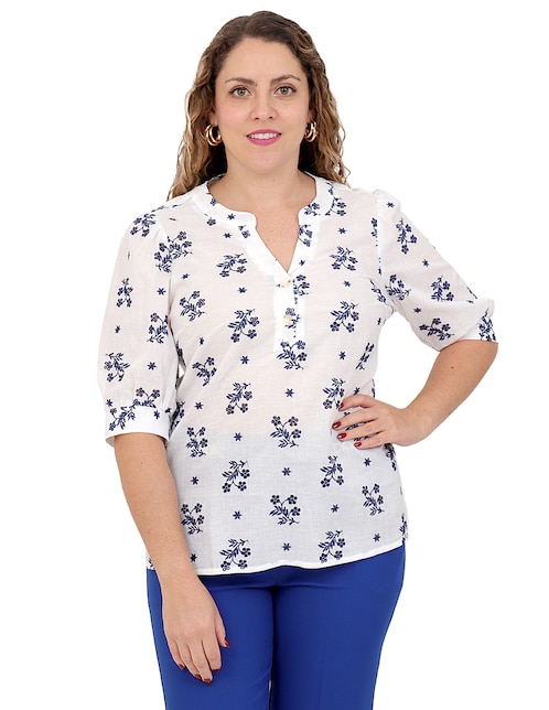 Blusa Mykonos manga corta para mujer 1