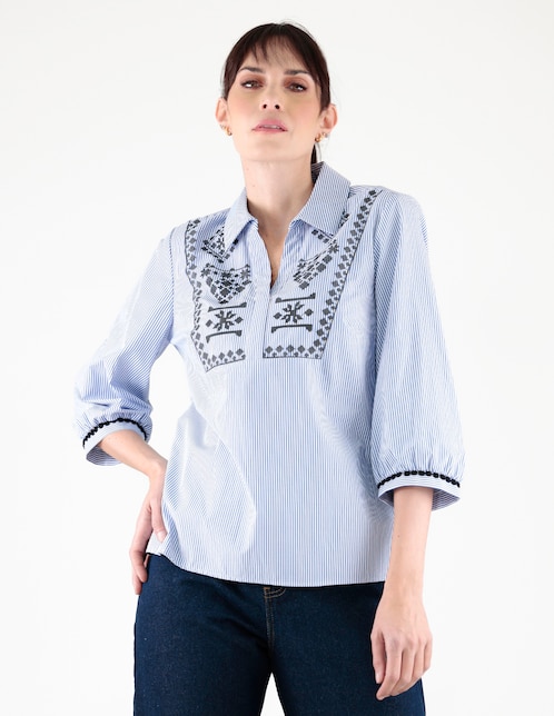 Blusa manga 3/4 para mujer 1