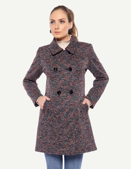 Abrigo Karla D' Liz regular para mujer