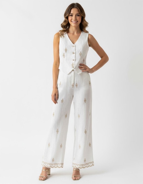 Conjunto Okboth de lino para mujer