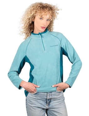 Sudadera Cuello A Contraste Greenlander Para Mujer