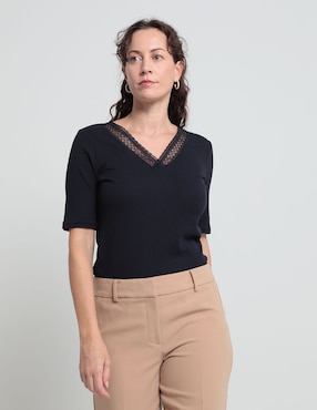 Blusa Talbots Manga Corta Para Mujer