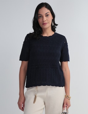 Blusa Talbots Manga Corta Para Mujer