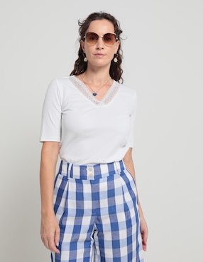 Blusa Talbots Manga 3/4 Para Mujer