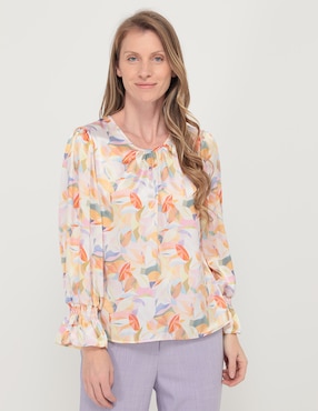 Blusa Charme Manga Larga Para Mujer