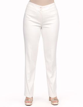 Pantalon blanco vestir mujer