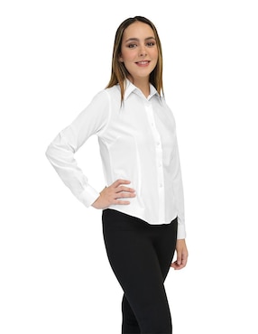 Blusa Camisera Uni-Raga Manga Larga Para Mujer