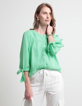 Blusa Talbots Manga 3/4 Para Mujer